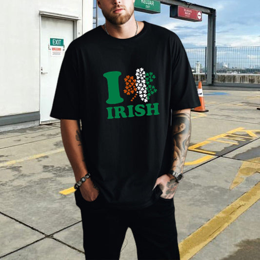 Love for Ireland Shamrock Heart Irish Pride Tee Big & Tall