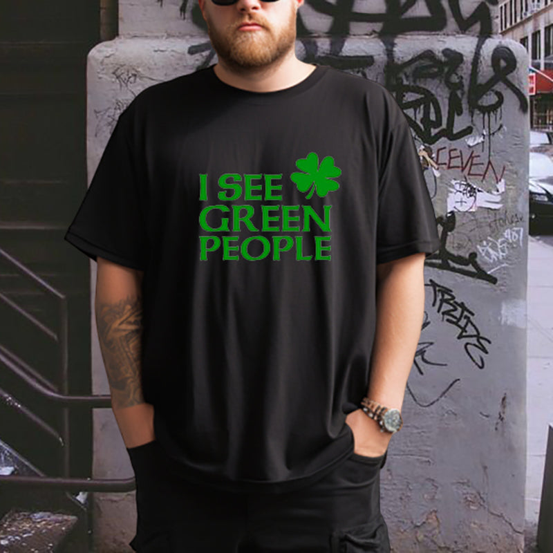 Shamrock Seer Seeing Green Irish Joke Shirt Big & Tall