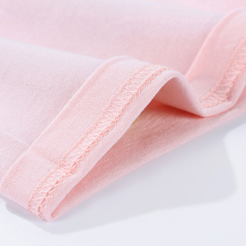 Men's Plain Color Oversized Cotton T-shirt -Pink