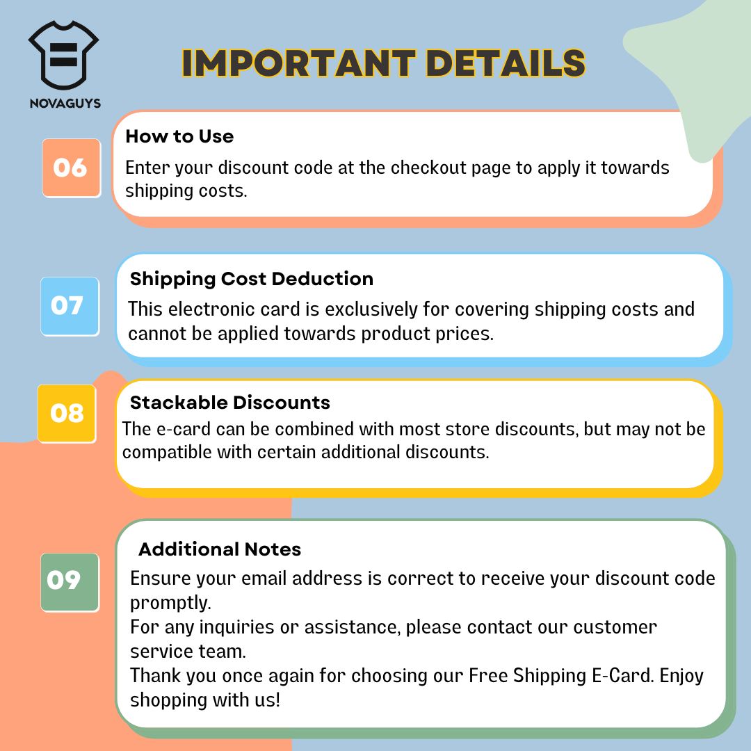 Free Shipping Card - NOVAGUYS