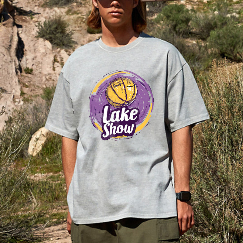 Lake Show Basketball Print Men's T-Shirts