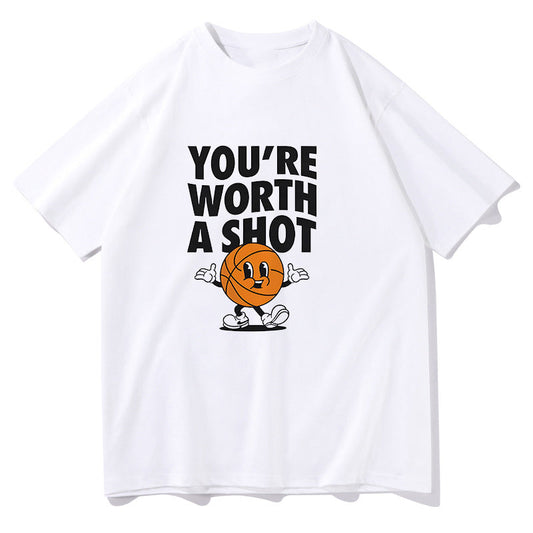 Motivational Basketball Character Tee Inspirational Sports Big & Tall Shirt