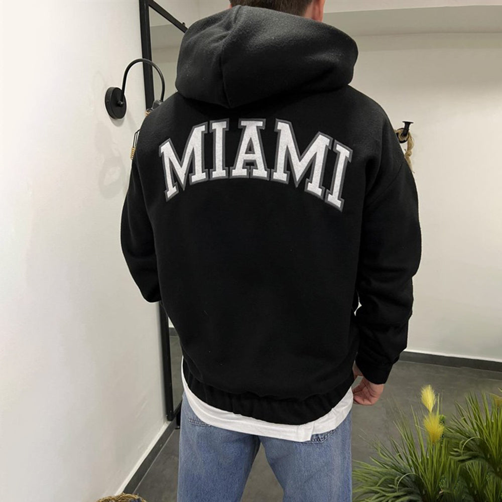 Miami Men's Loose Fit Casual Hoodies