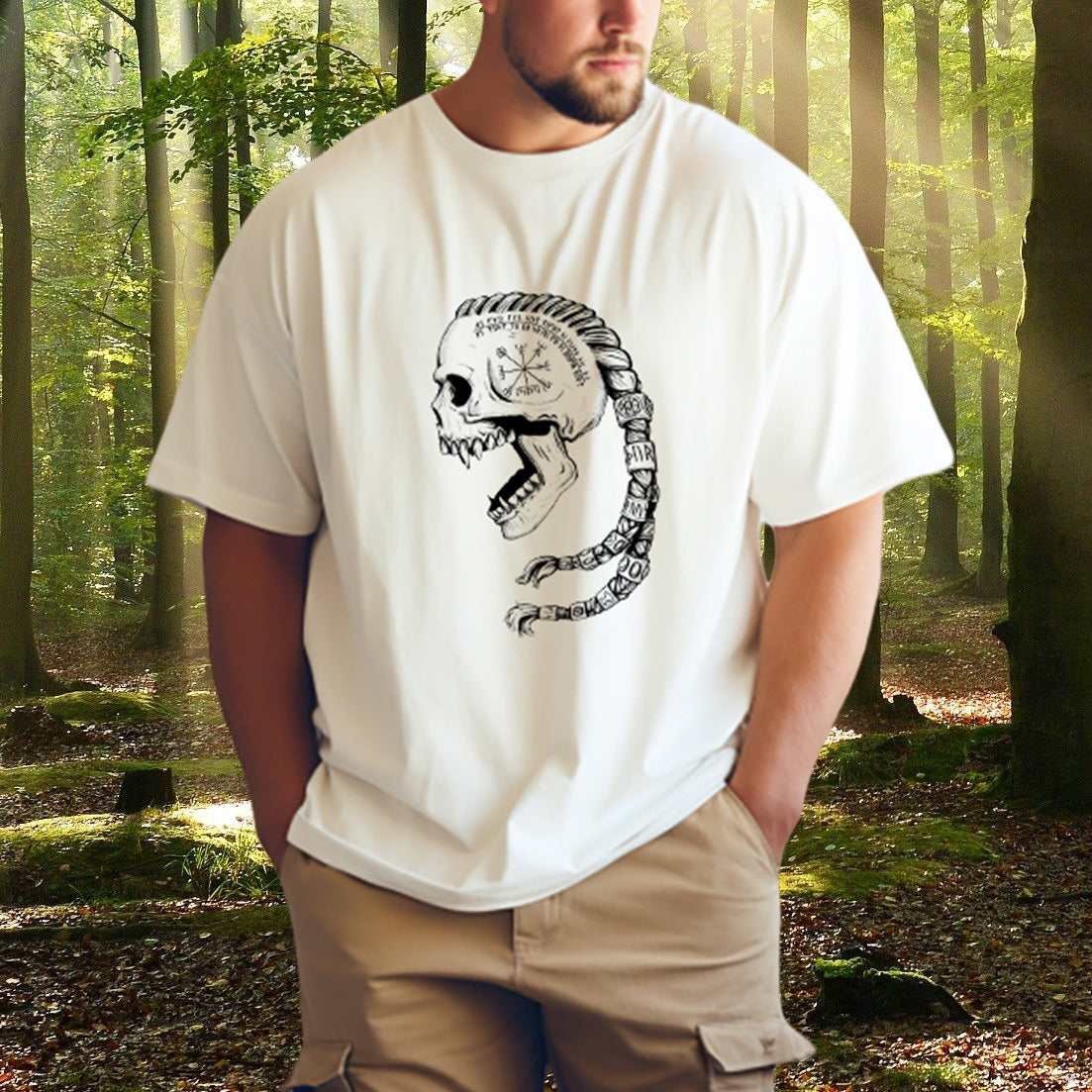 Viking Skull and Rune Men's Graphic T-Shirt Big & Tall