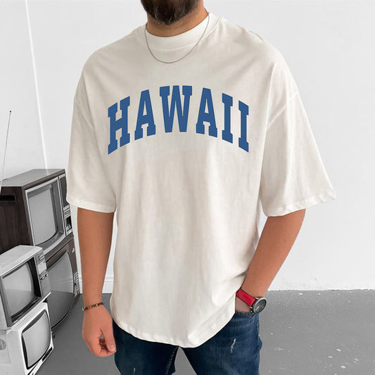 Hawaii Men's Casual Oversized T-Shirts Big & Tall