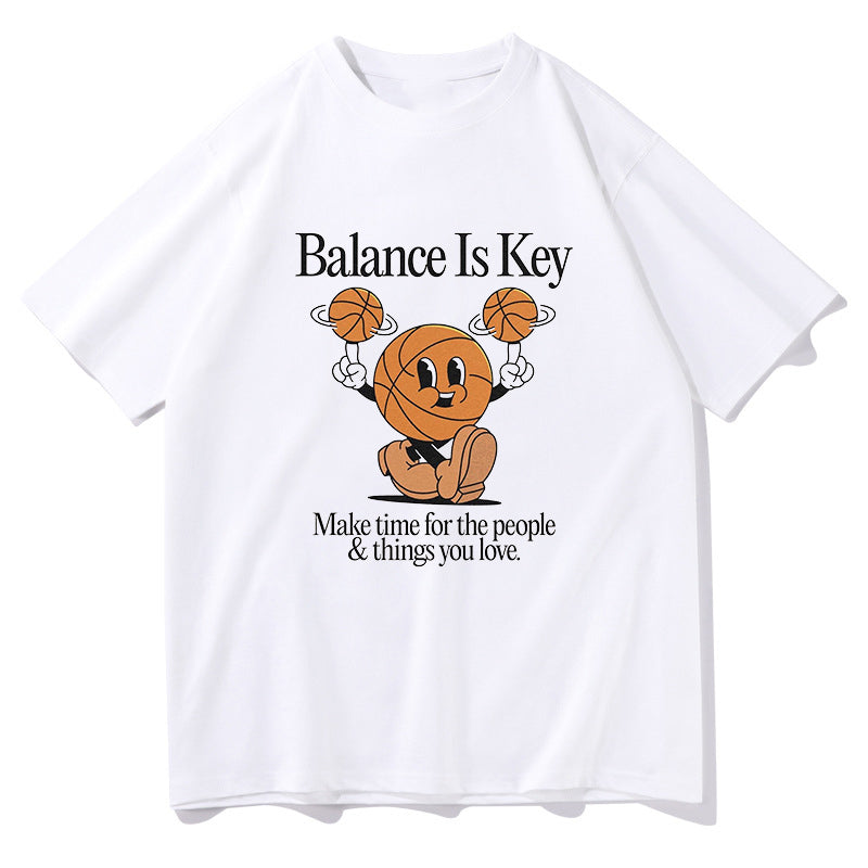 Positive Quotes Basketball-inspired Men's Cotton T-shirt Big & Tall