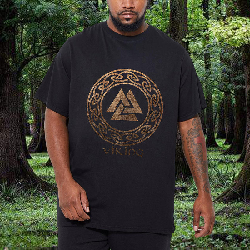 Viking Runes Men's Black T-shirt Big & Tall