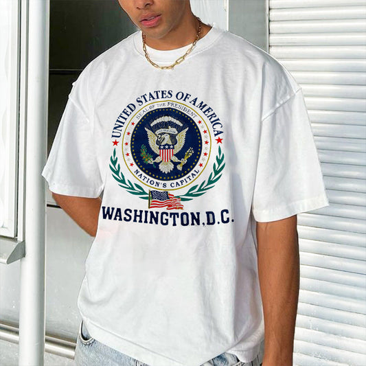 WashinGton D.C Men's Casual Summer T-Shirts Big & Tall