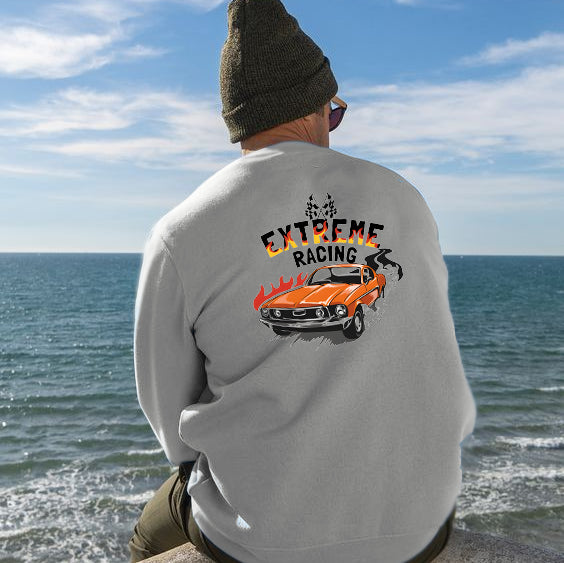 Racing Graphic Print Men's Sweatshirt