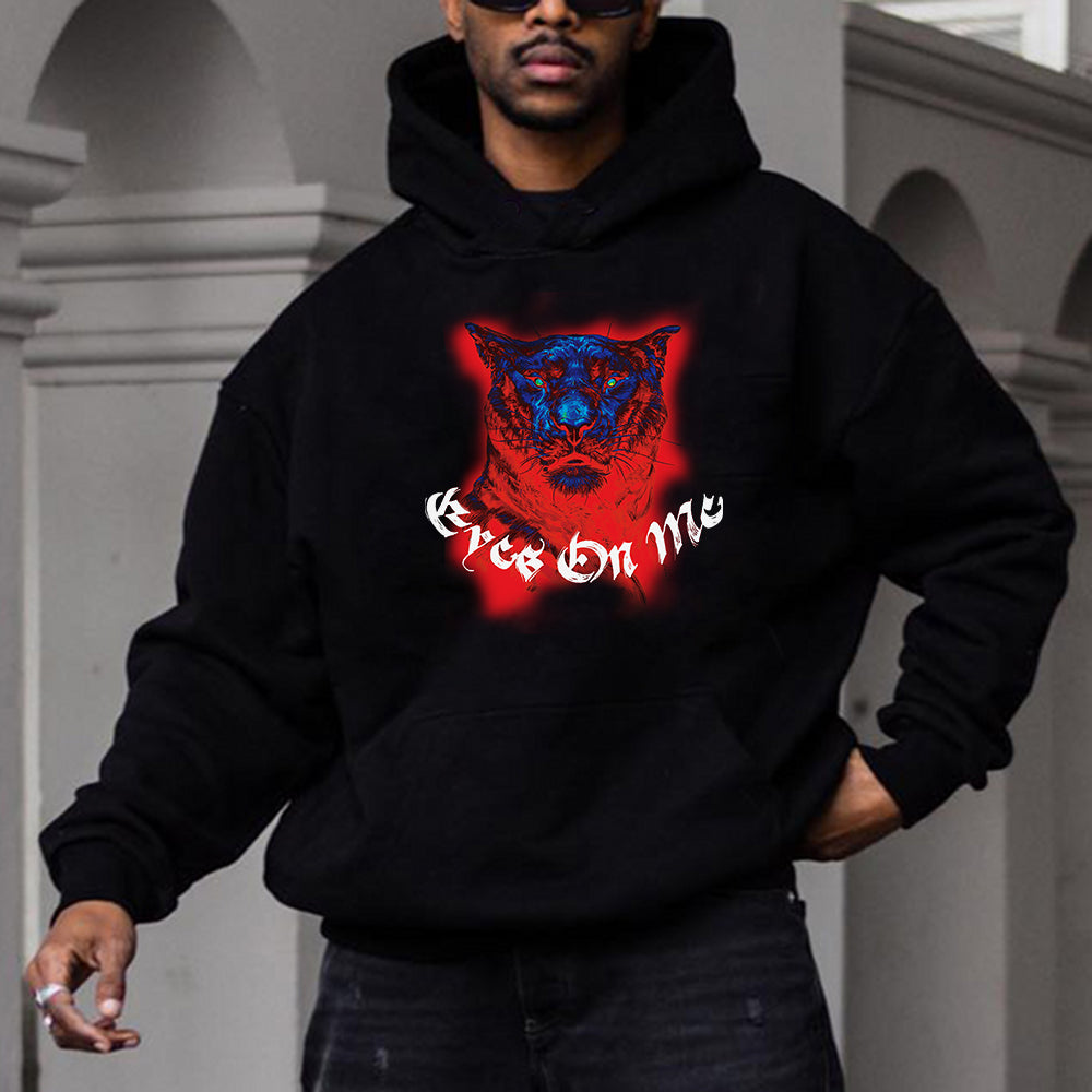 Cheetah Graphics Casual Fleece Hoodie