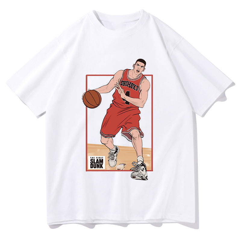 Men's Slam Dunk Anime Basketball Heroes Fan T-shirt Big & Tall