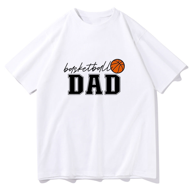 Sporty Basketball Dad Hoops and Letters Print Tee Big & Tall