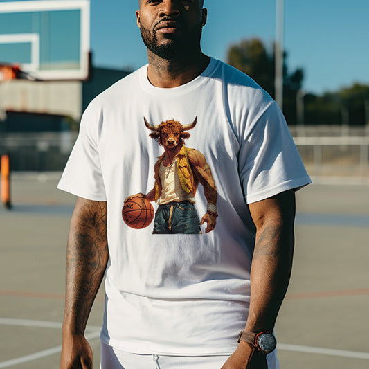 Muscle Bull Basketball Street Fashion Big & Tall Tee