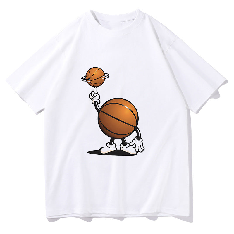 Men's Funny Basketball Character Print Big & Tall T-shirt