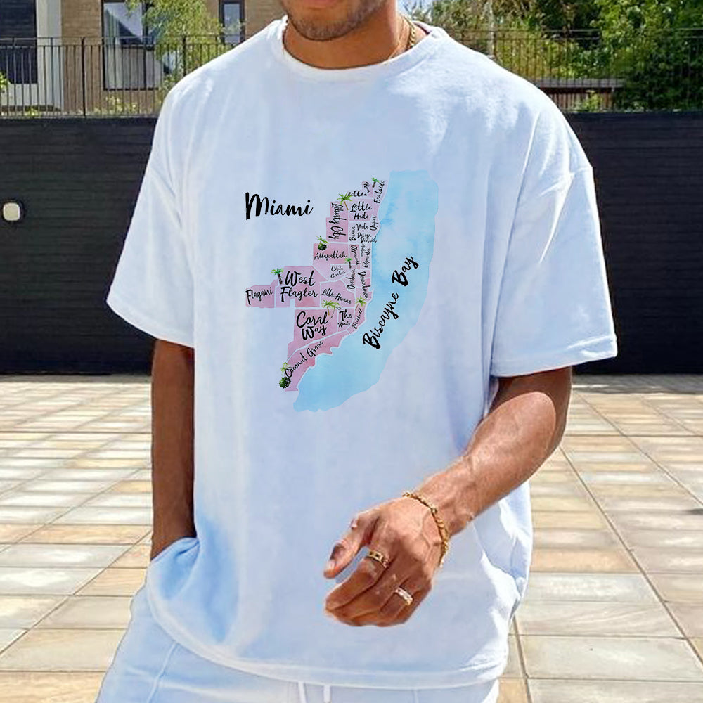 Miami's Charming Locales Discover Miami Districts Tee Big & Tall