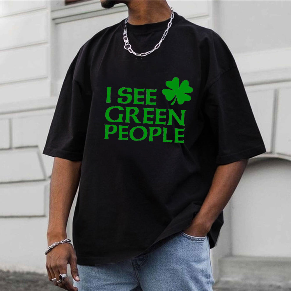 Shamrock Seer Seeing Green Irish Joke Shirt Big & Tall