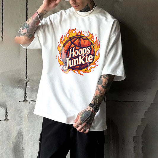 Hoops Junkie Basketball Print Men's T-shirts Big & Tall