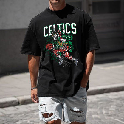 Men‘s Boston Celtics Casual Cotton T-Shirts Big & Tall