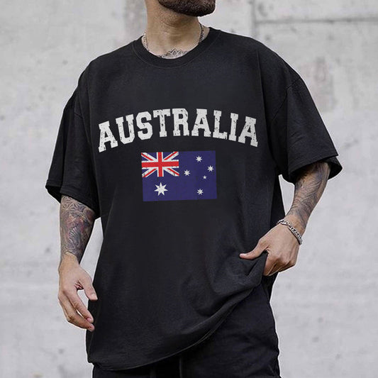 Australia Men's Streetwear Short Sleeve T-Shirts Big & Tall