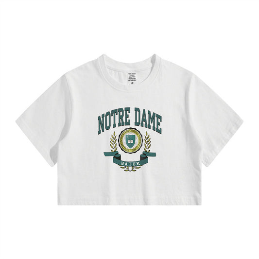 Notre Dame University Lady's Crop Tee