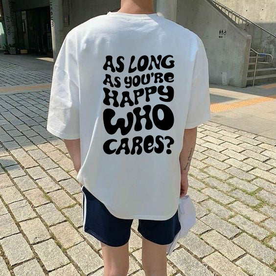 Letter Print Men's Cotton Tee