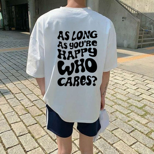 Letter Print Men's Cotton Tee Big & Tall