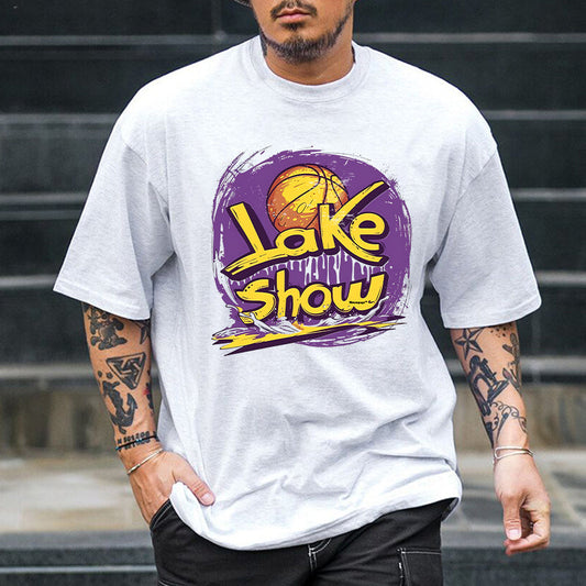 Lake Show Graphic Print Men's T-Shirts Big & Tall