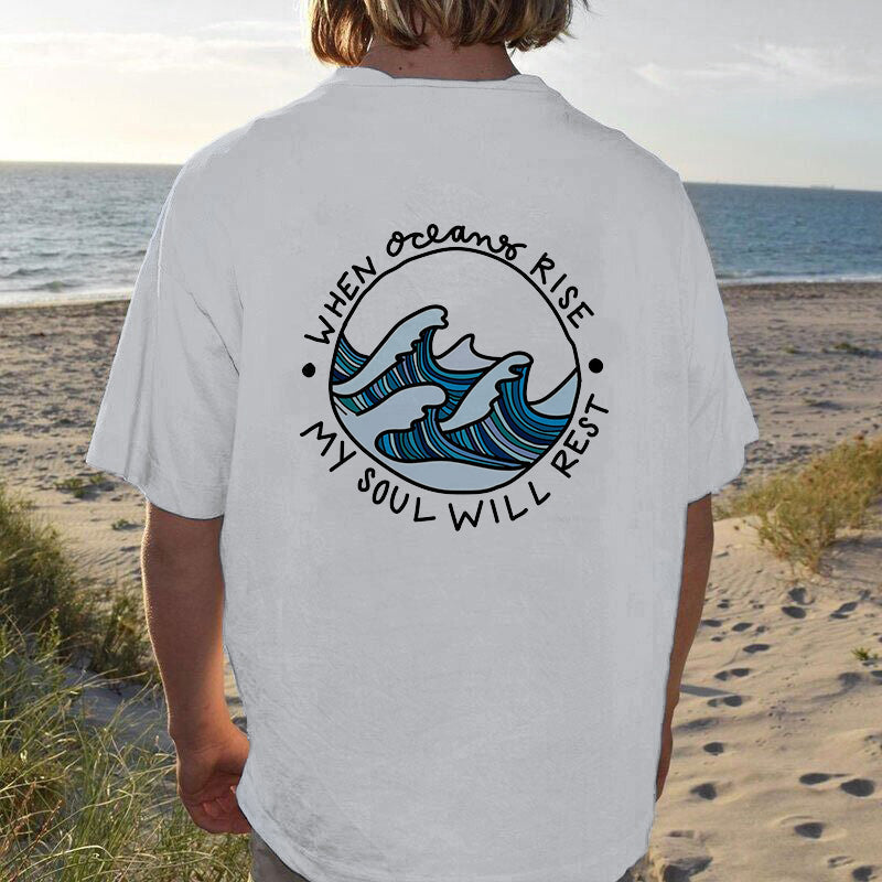 When Oceans Rise Men's Cotton T-shirt Big & Tall
