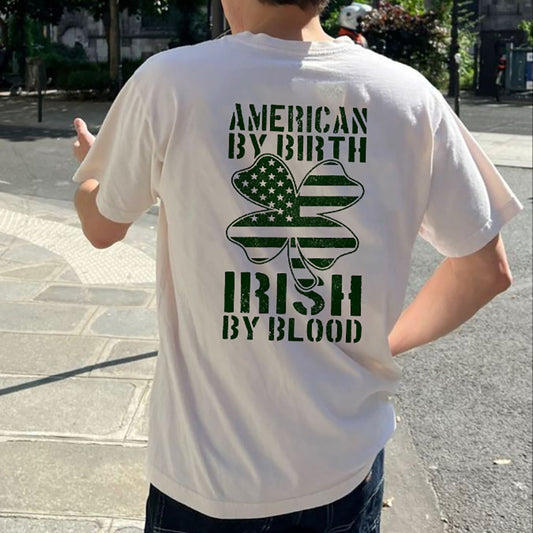 American Flag Clover Tee Cross-Cultural Pride T-shirt
