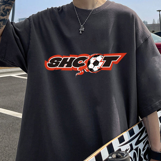 Football Shoot Print Design Men's T-shirt