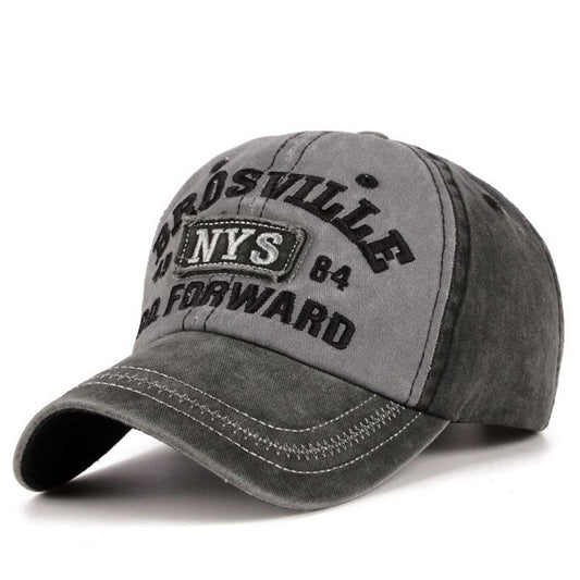 Vintage Embroidered Colorblock Cap Hat