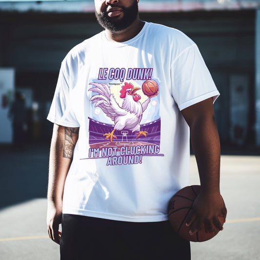 Le Coq on The Court Gallic Rooster Basketball Lover Tee