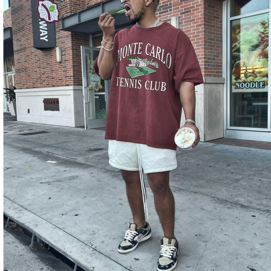 Tennis Club Print Men's Short Sleeve T-Shirt