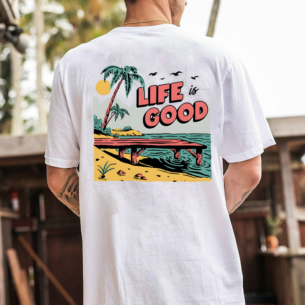Life is Good Men's Cotton T-shirt 230g Big & Tall
