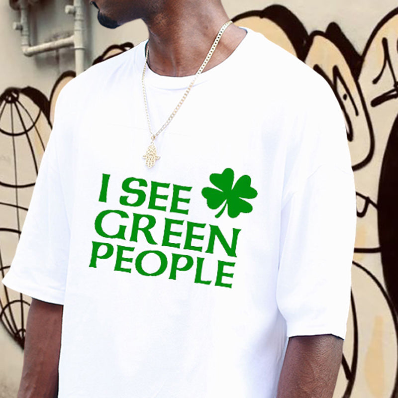 Shamrock Seer Seeing Green Irish Joke Shirt Big & Tall