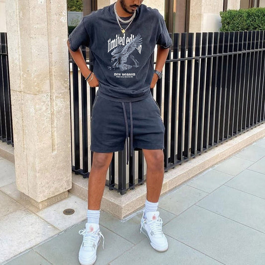 Eagle Graphic Print Men's Short Sleeve T-Shirt