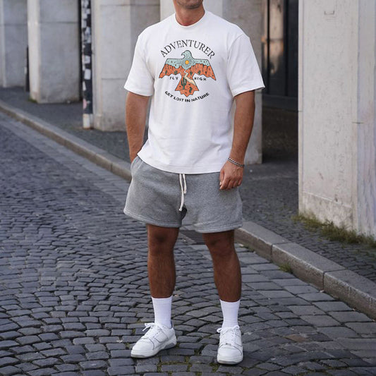 Adventurer Alphabet Graphic Print Men's T-Shirt