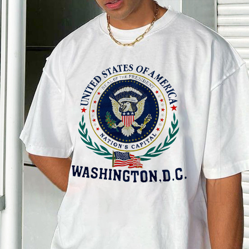 WashinGton D.C Men's Casual Summer T-Shirts Big & Tall