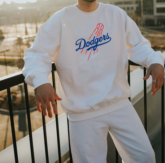 Dodgers Baseball Men's Neck Sweatshirt