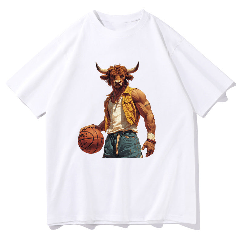 Muscle Bull Basketball Street Fashion Big & Tall Tee