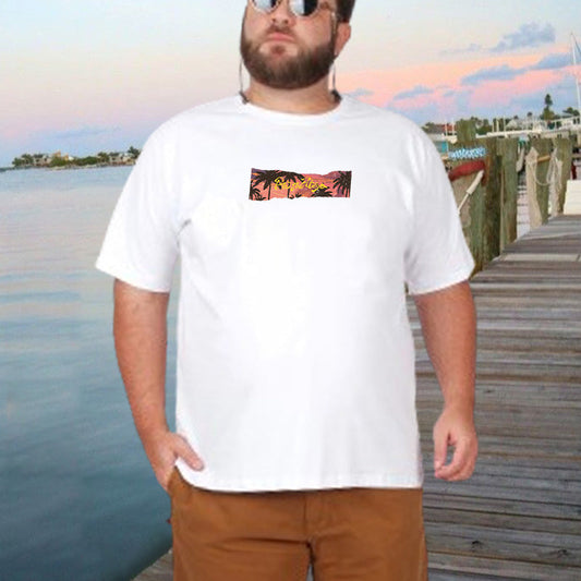 Beach Vibes Palm Printed Men's T-shirt Big & Tall