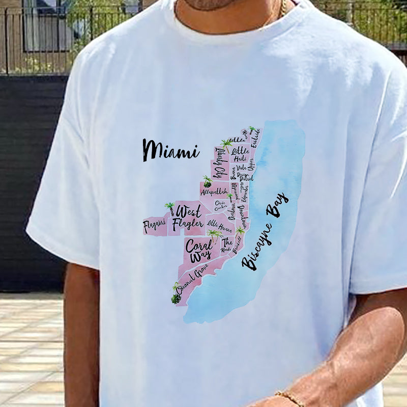 Miami's Charming Locales Discover Miami Districts Tee Big & Tall
