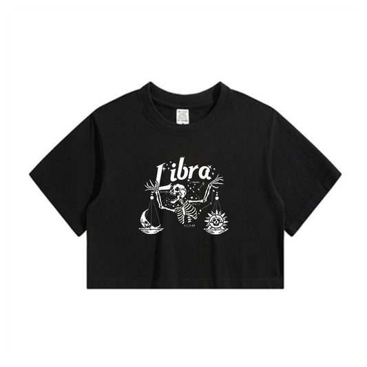 Libra Constellation Stars Lady's Crop Tee