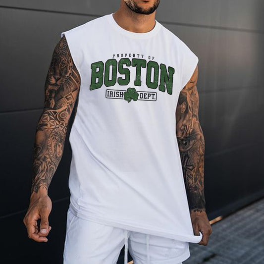 Boston Men's Fashion Tank Tops-B