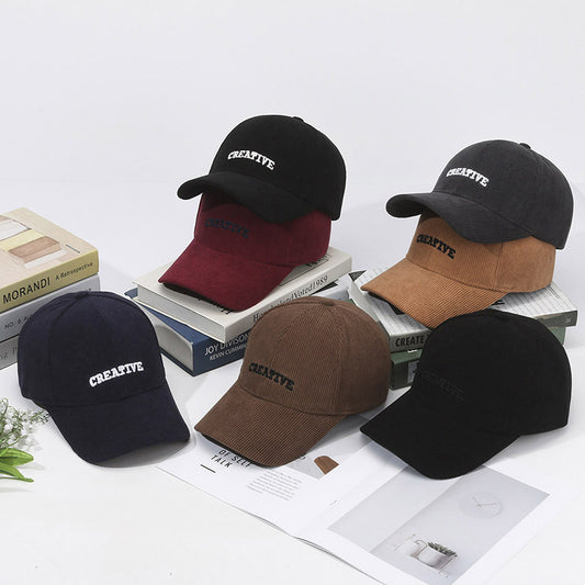CREATIVE Embroidered Corduroy Cap Hat