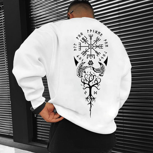 Norse symbols Viking Runes Tree of life Men's Sweatshirt