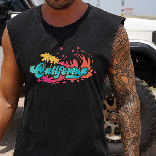 California Men's Surf Tank Top-B