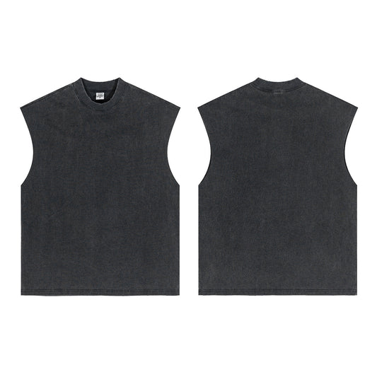 Heavyweight Distressed Washed Sleeveless Tank