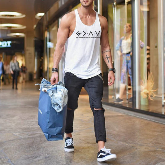 God Is Greater Than The Highs And Lows Men's Tank Top-A