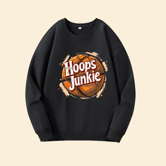 Hoops Junkie Basketball Print Men's Sweatshirt